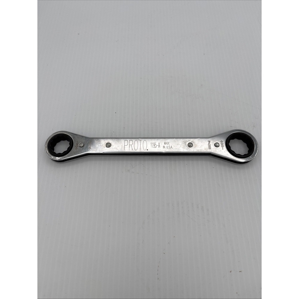 Proto Tools J1195-A , 3/4" x 7/8", 12 point, Ratcheting Wrench - MADE IN USA